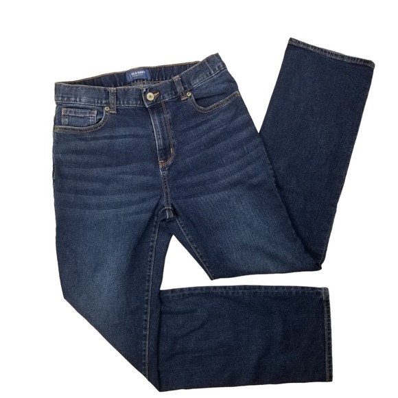 Old Navy Other - Old Navy Straight Blue Jeans Built-In Flex Sz 14 Husky Adjustable Waist L28.5